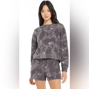 Z Supply Millie Cloud Star Sweater washes black large